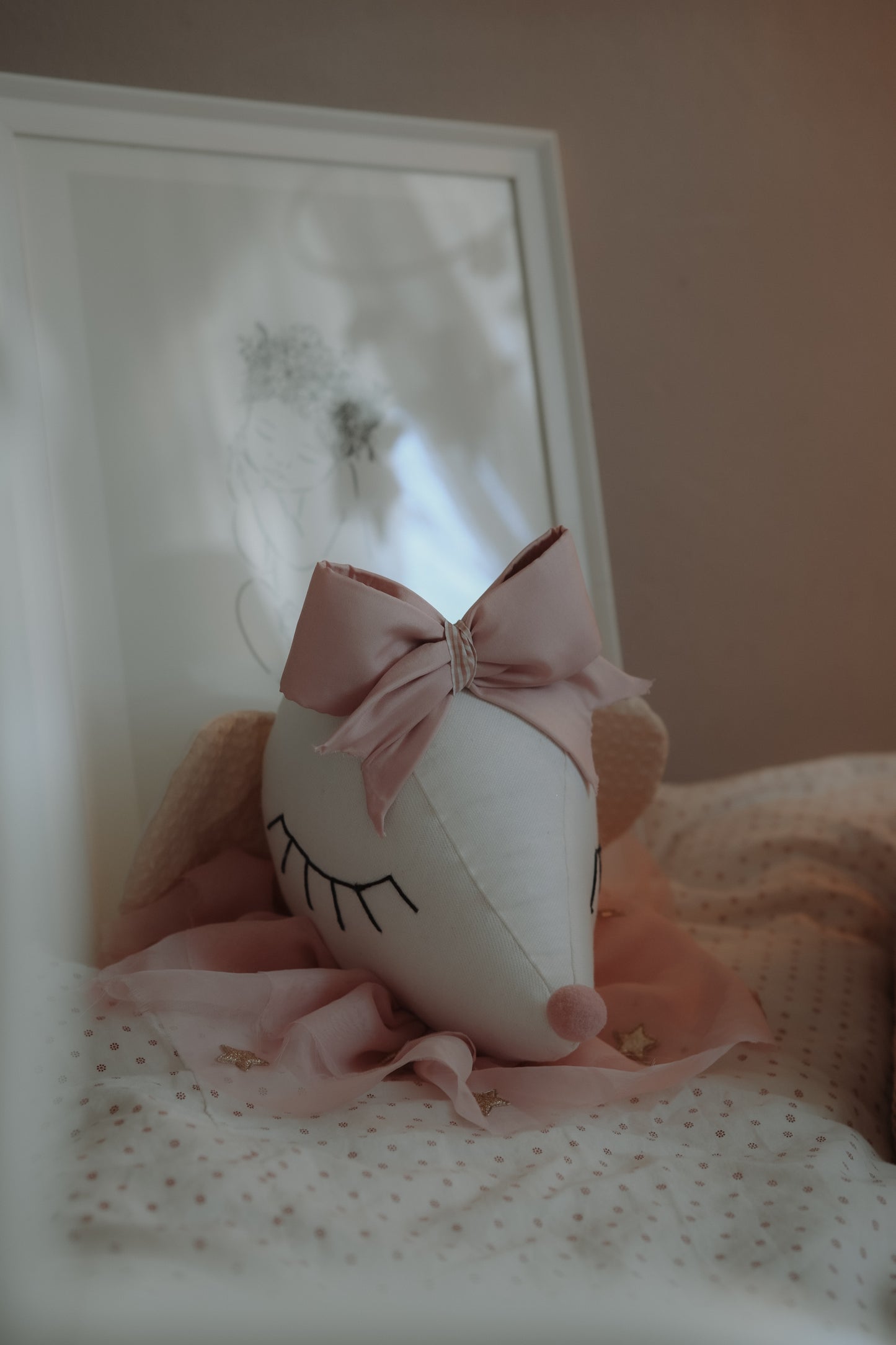Mice Ballerina Hanging Wall art, Mouse style bow Decoration, Animal Head trophy
