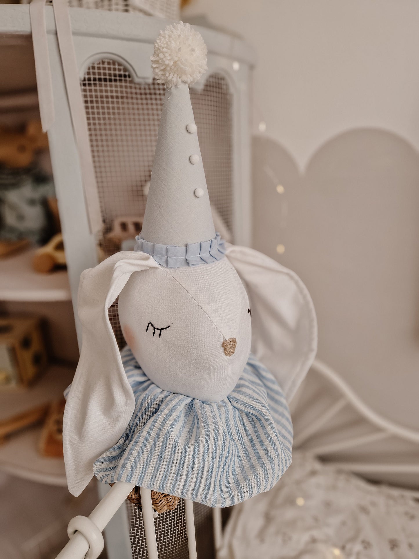 Circus Rabbit Head decoration, Hanging Rabbit Trophy