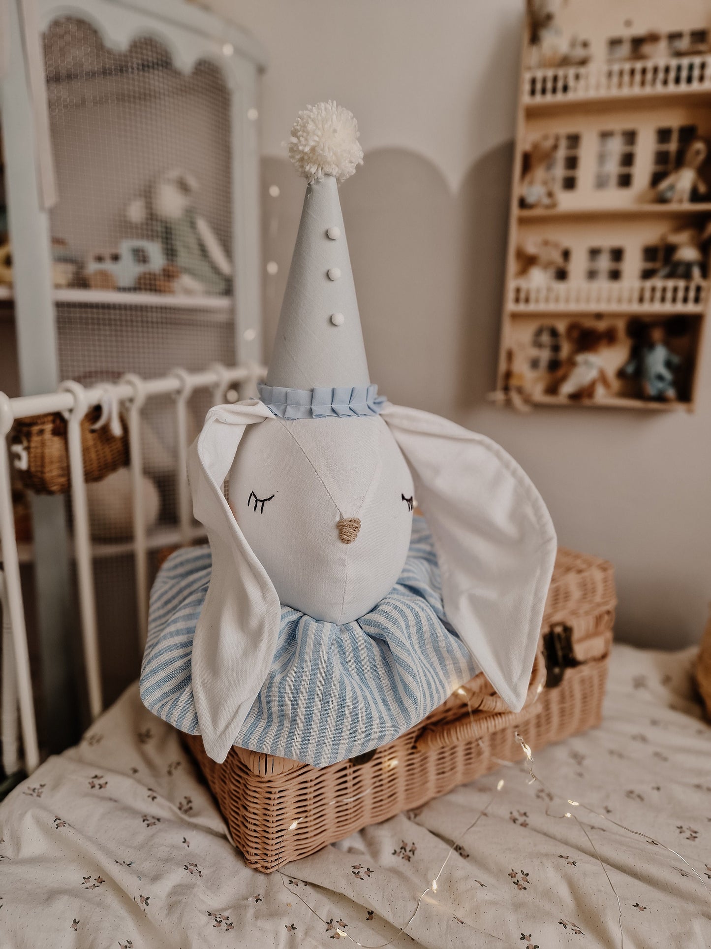 Circus Rabbit Head decoration, Hanging Rabbit Trophy