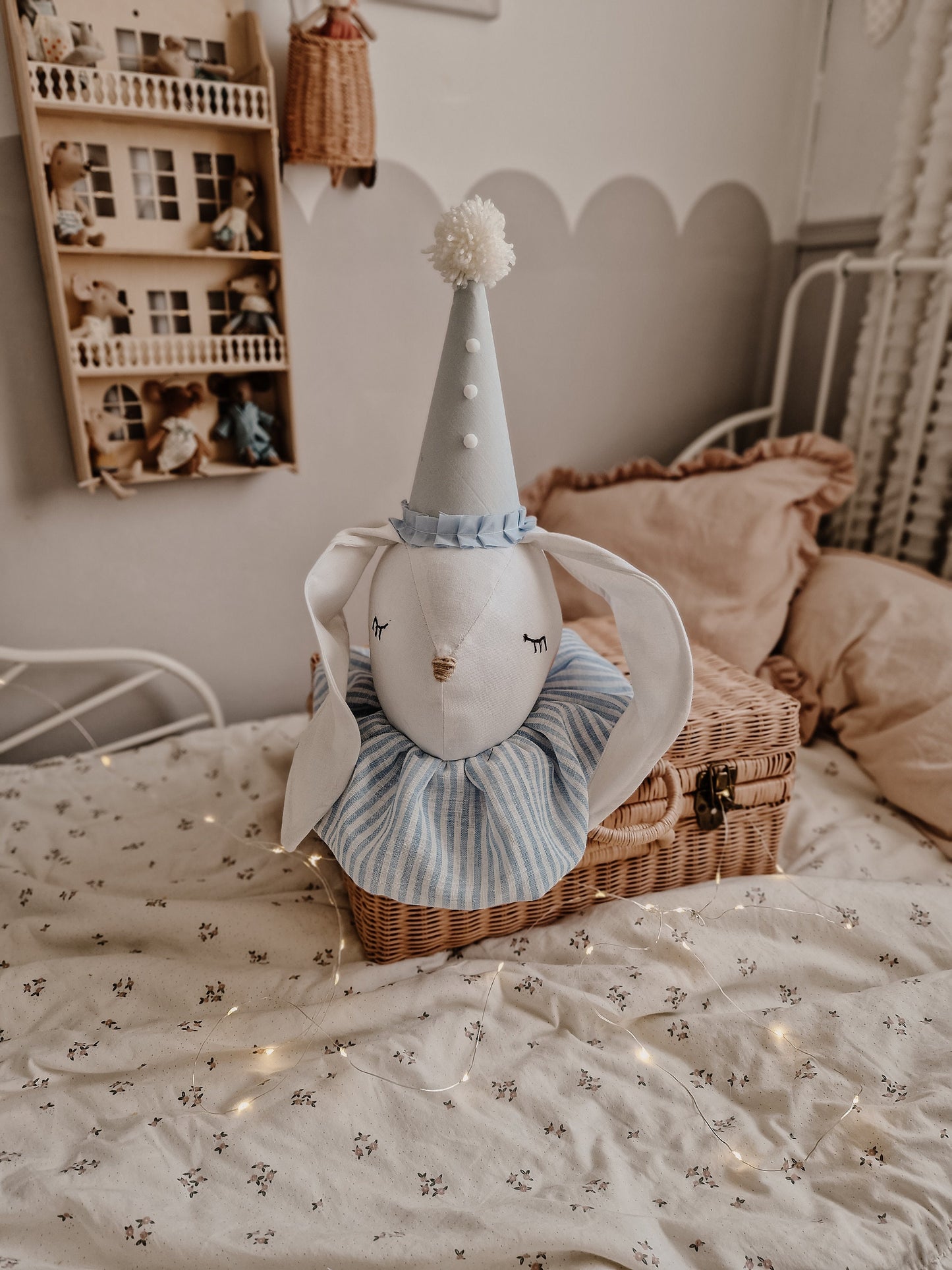 Circus Rabbit Head decoration, Hanging Rabbit Trophy