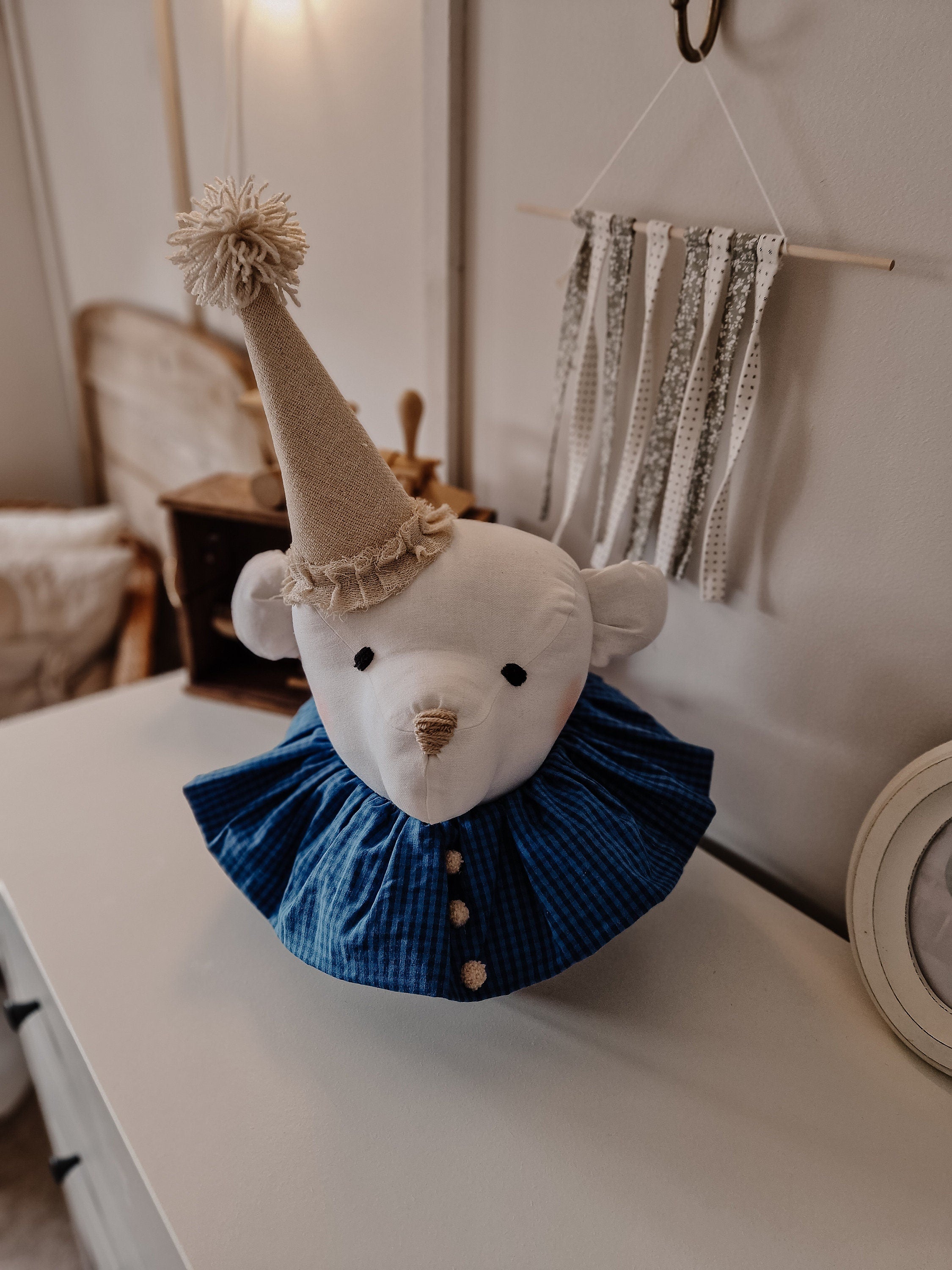 Bär ausgestopfte Dekoration, Bär hängenden Kopf Ar