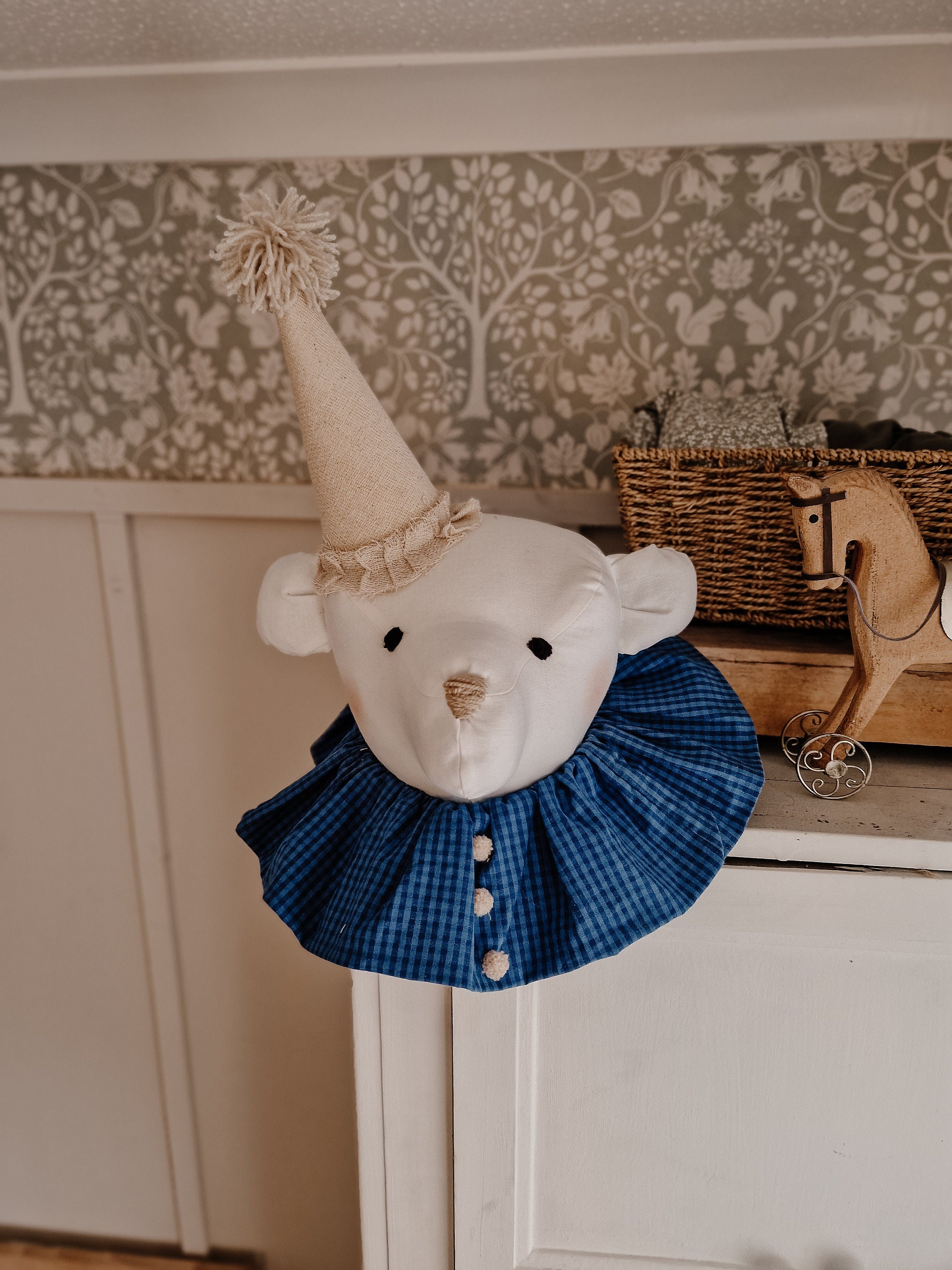 Bär ausgestopfte Dekoration, Bär hängenden Kopf Ar