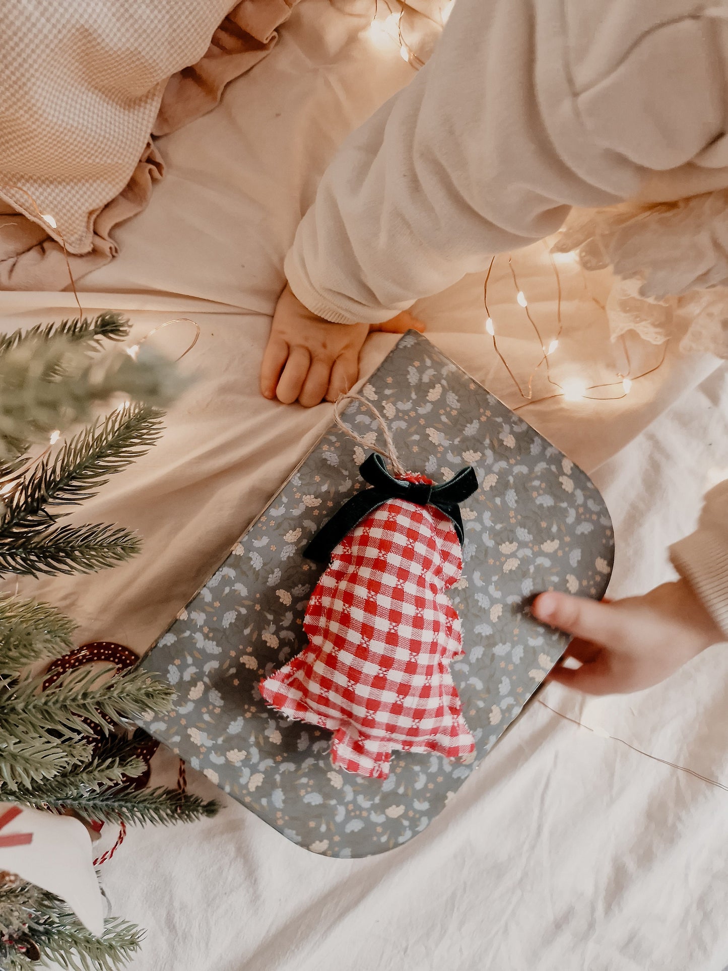 Christmas tree ornament, cotton decor, whimsical tree decor