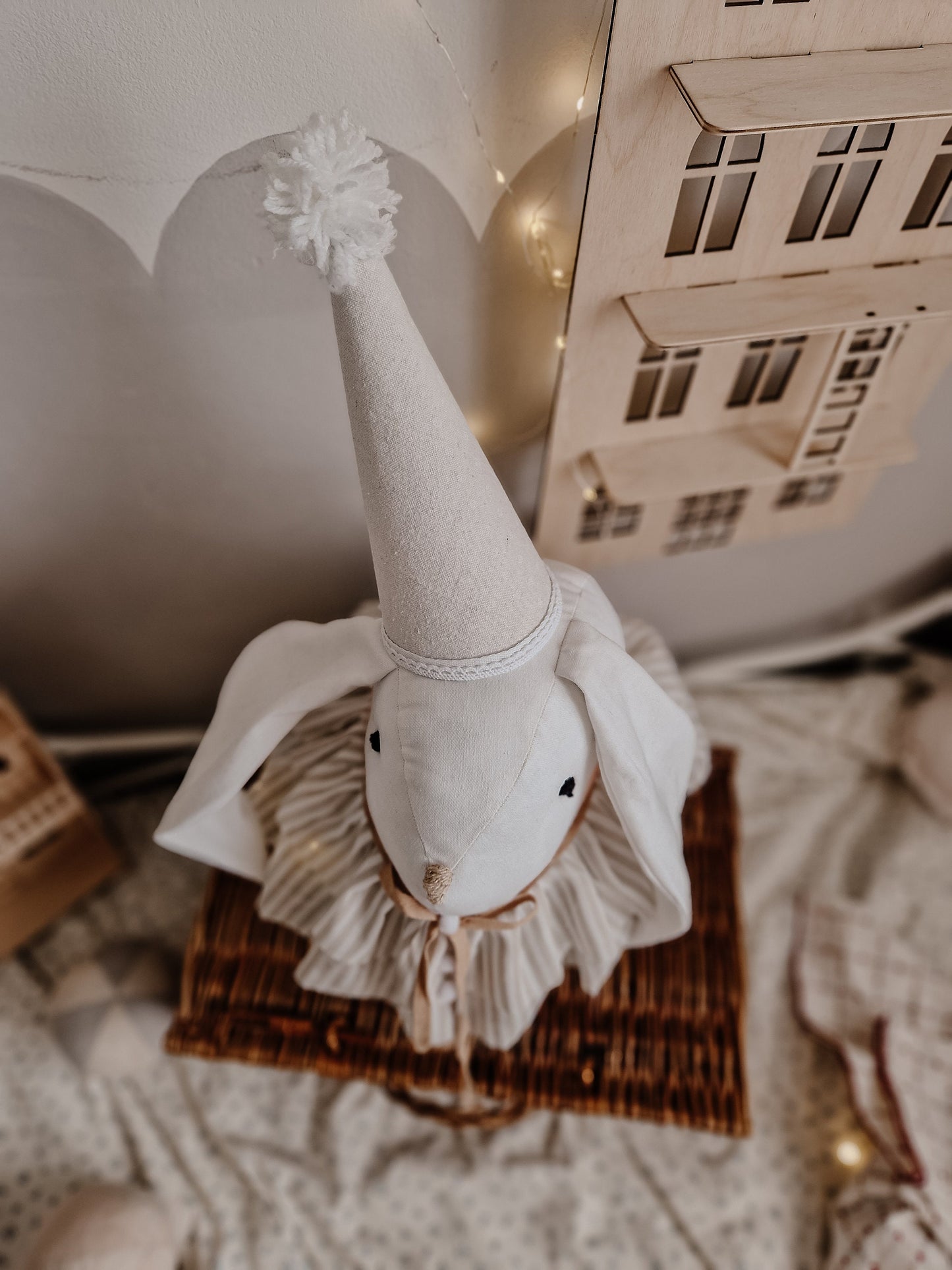 Circus Bunny Head Hanging decoration, Hanging Rabbit Trophy
