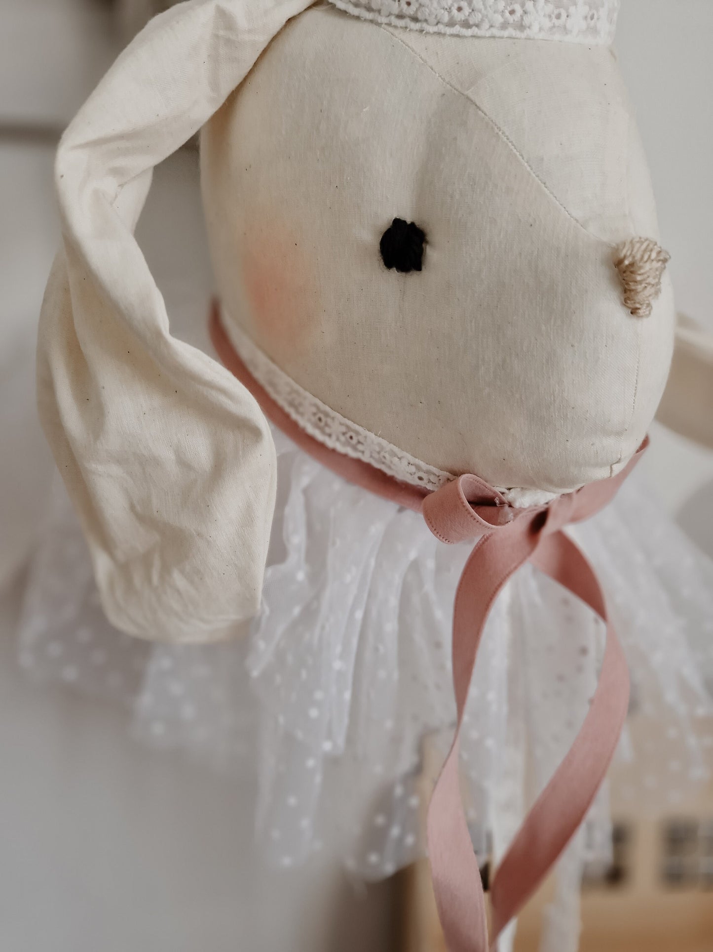 Circus Rabbit Head decoration, bunny nursery hanging wall animal Trophy