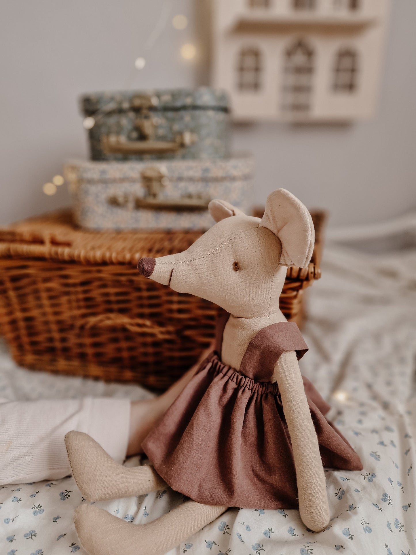 Mouse nursery decor, Stuffed Mouse Doll