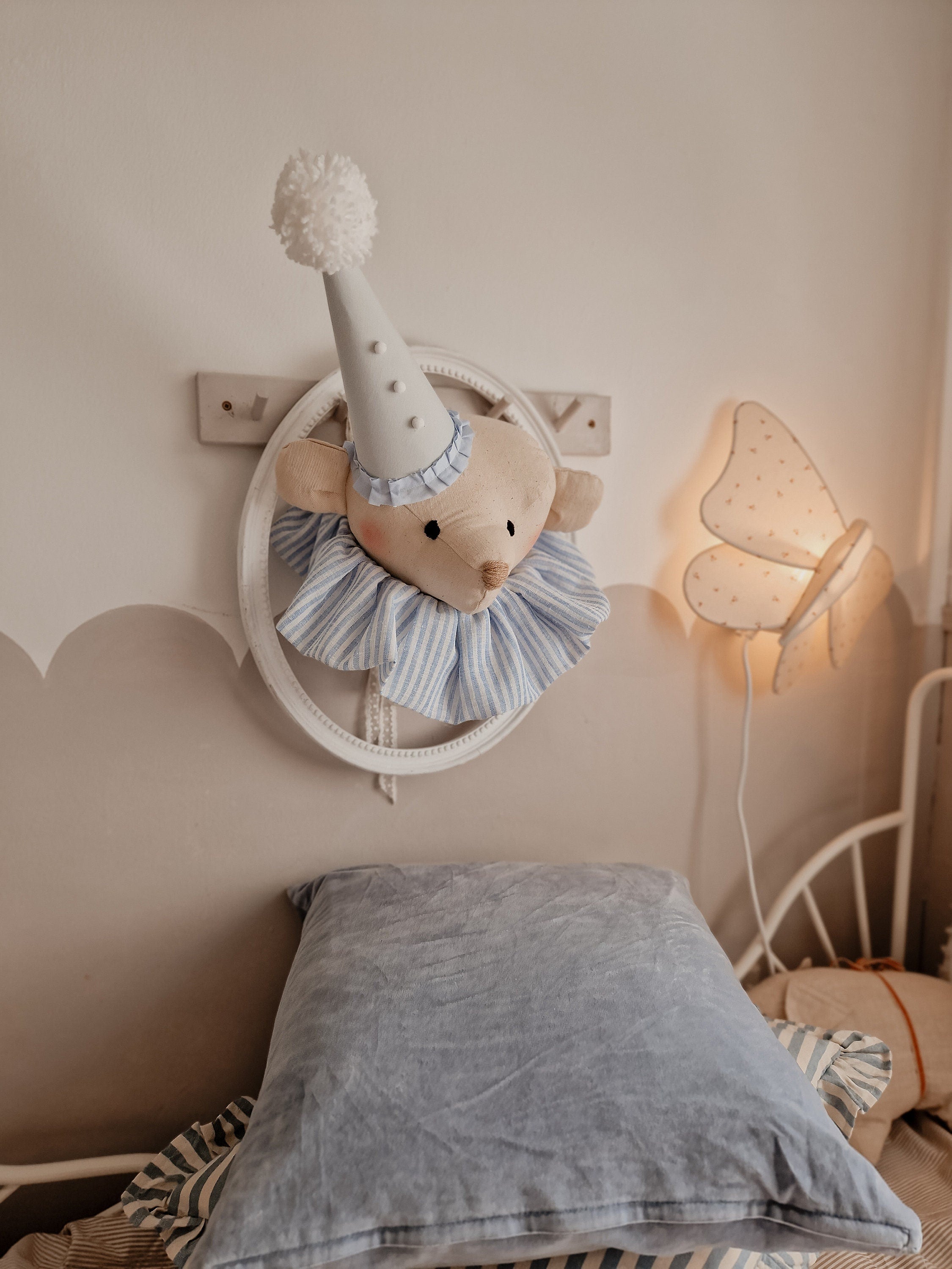 ZirkusbärKopf Wanddekoration, Kinderzimmer Bär Wandkunst