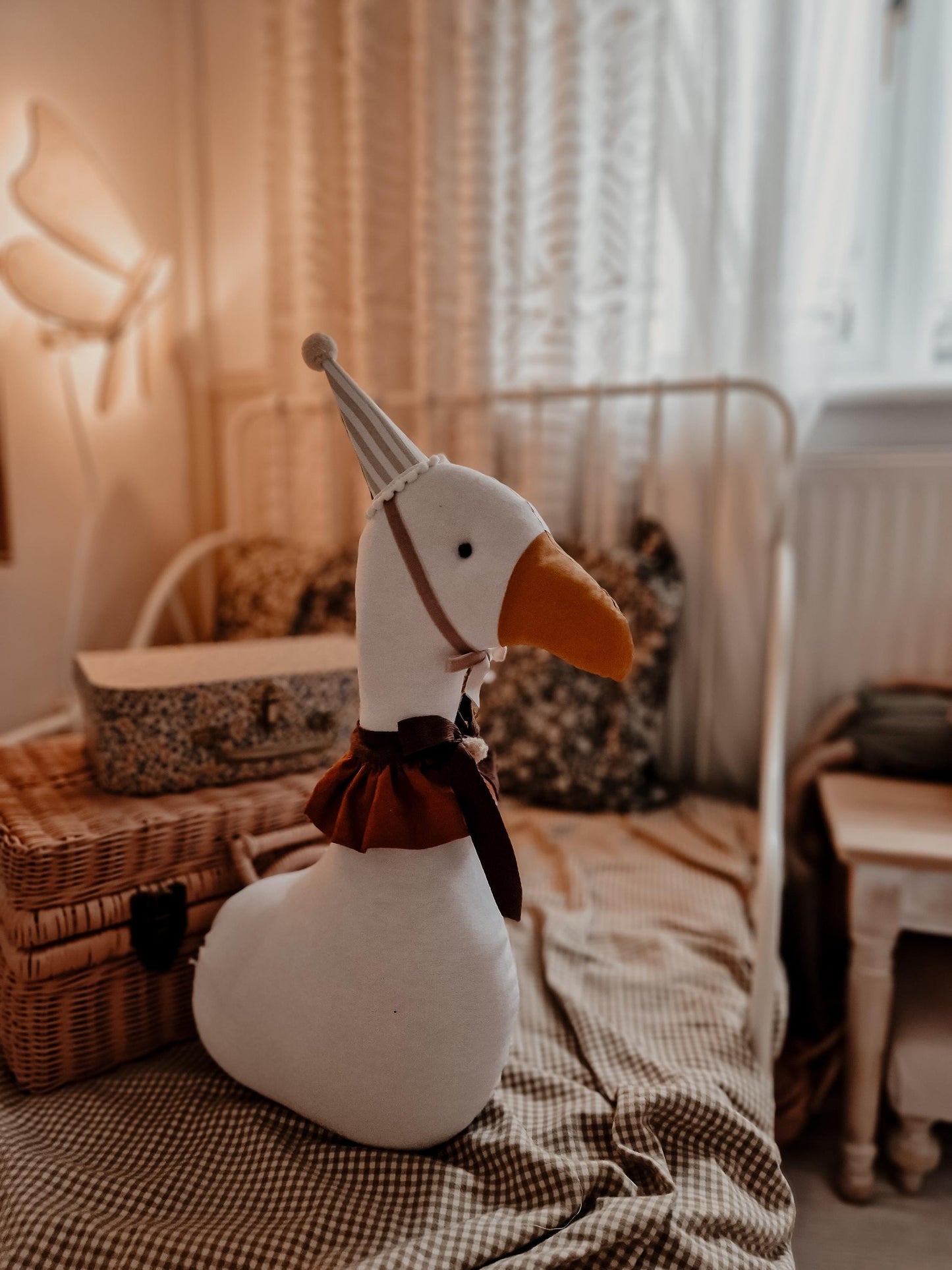 Duck head nursery decor, wall Mount cotton duck