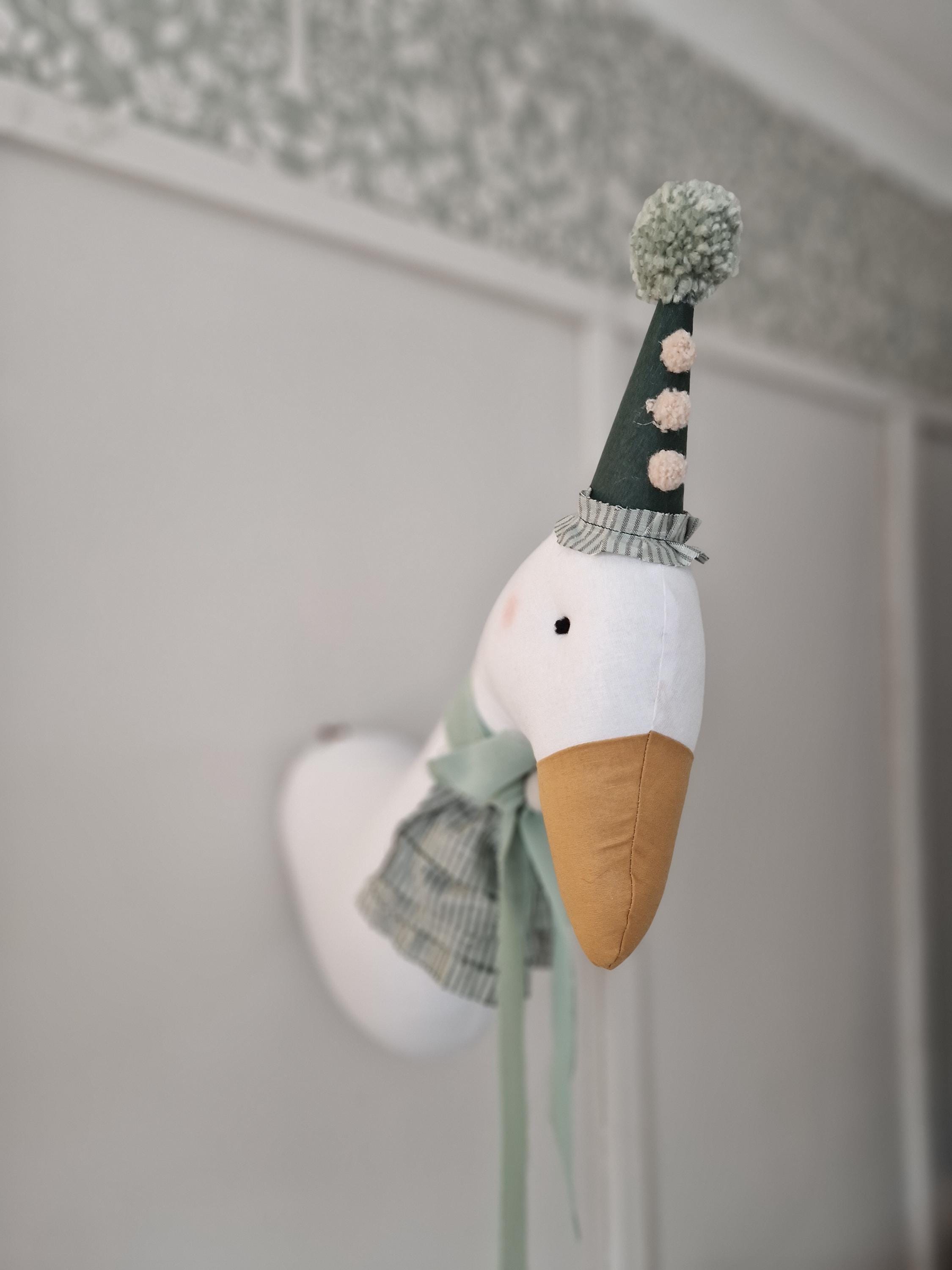 Zirkusente Kinderzimmer Dekoration, Tierkopf Wandbehang
