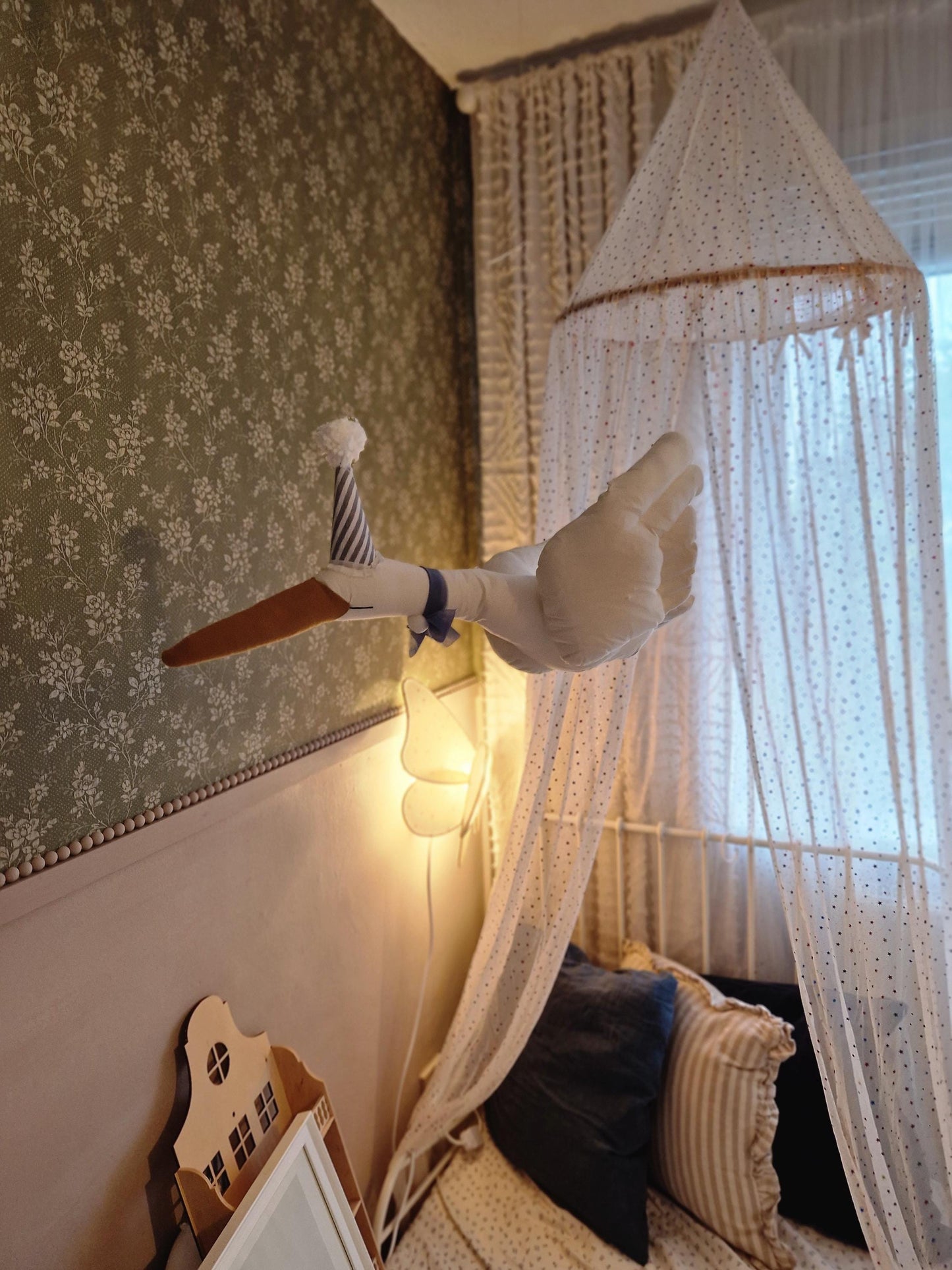 Zirkus Schwan Kinderzimmer Dekor, Hängender fliegender Stoffvogel