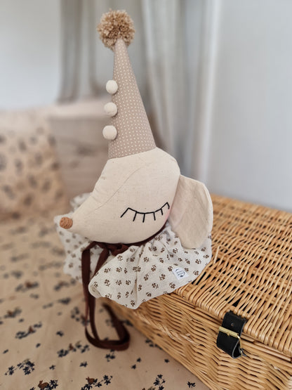Beige Circus Mice Hanging Wall art, Mouse Nursery Decoration, Animal Head