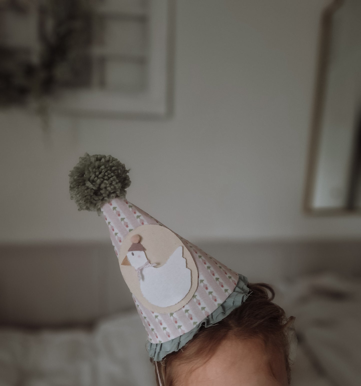 Felt Birthday Hat with Duck, Baby Birthday Hat with Goose – 1st Birthday Circus Party Crown