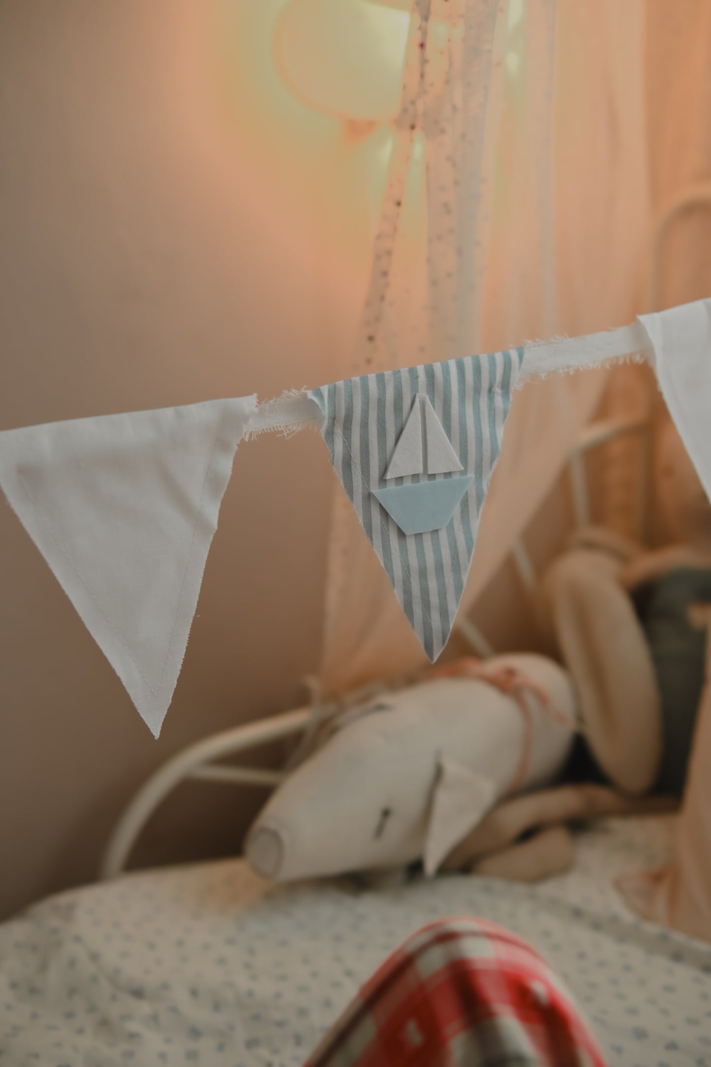 Sailboat Garland Boat Bunting Nursery Decor Sailboat Banner Nautical Nursery Decor Kids Room Wall Hanging Boat Themed Decoration