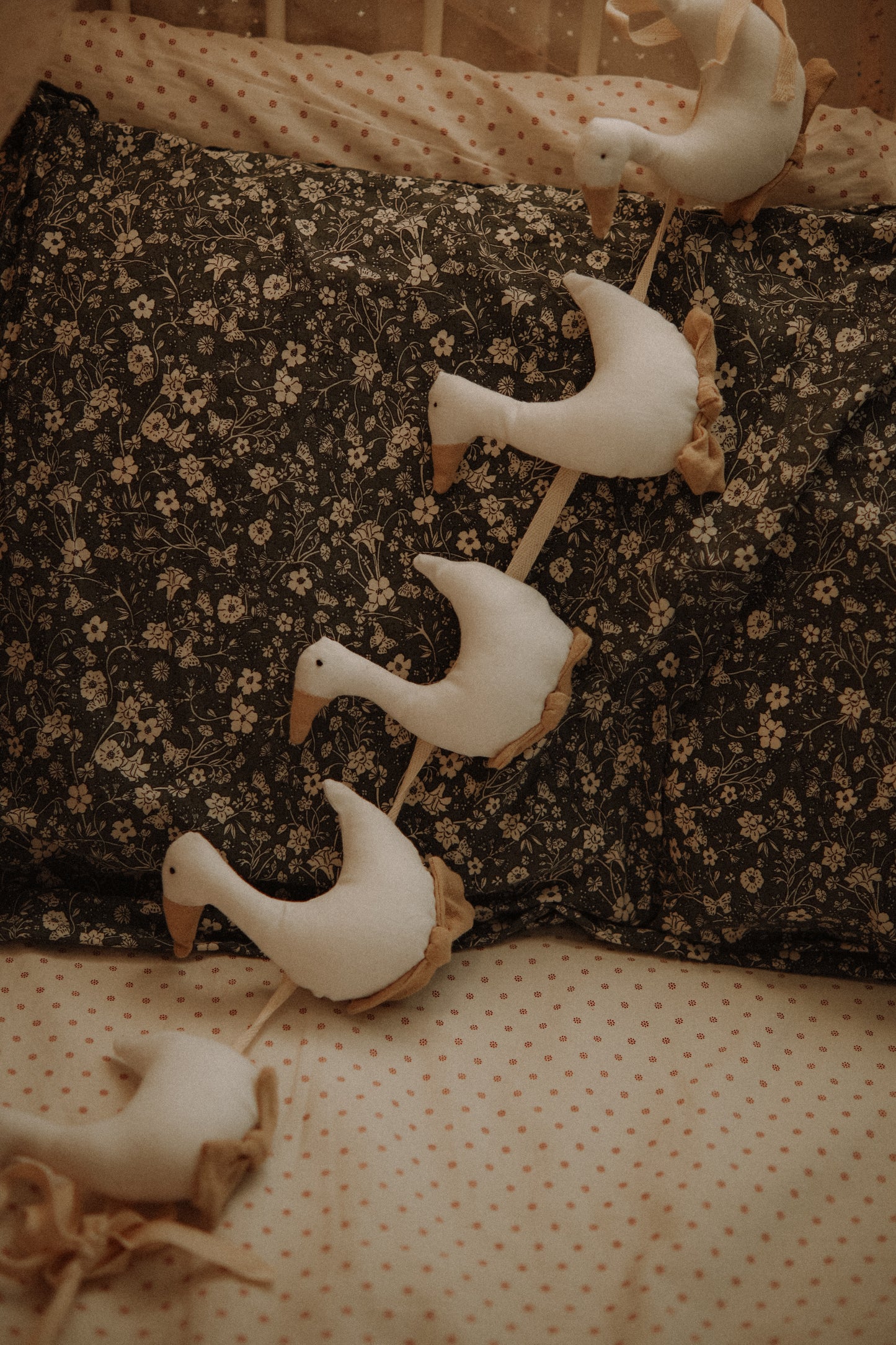 White Goose Cotton Garland, Nursery Wall Hanging Decor, goose birthday bunting