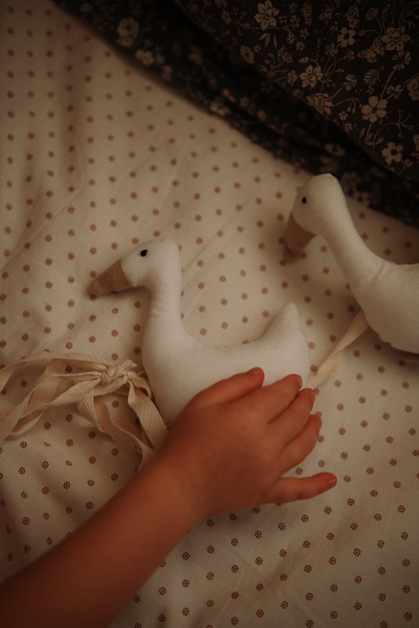 White Goose Cotton Garland, Nursery Wall Hanging Decor, goose birthday bunting