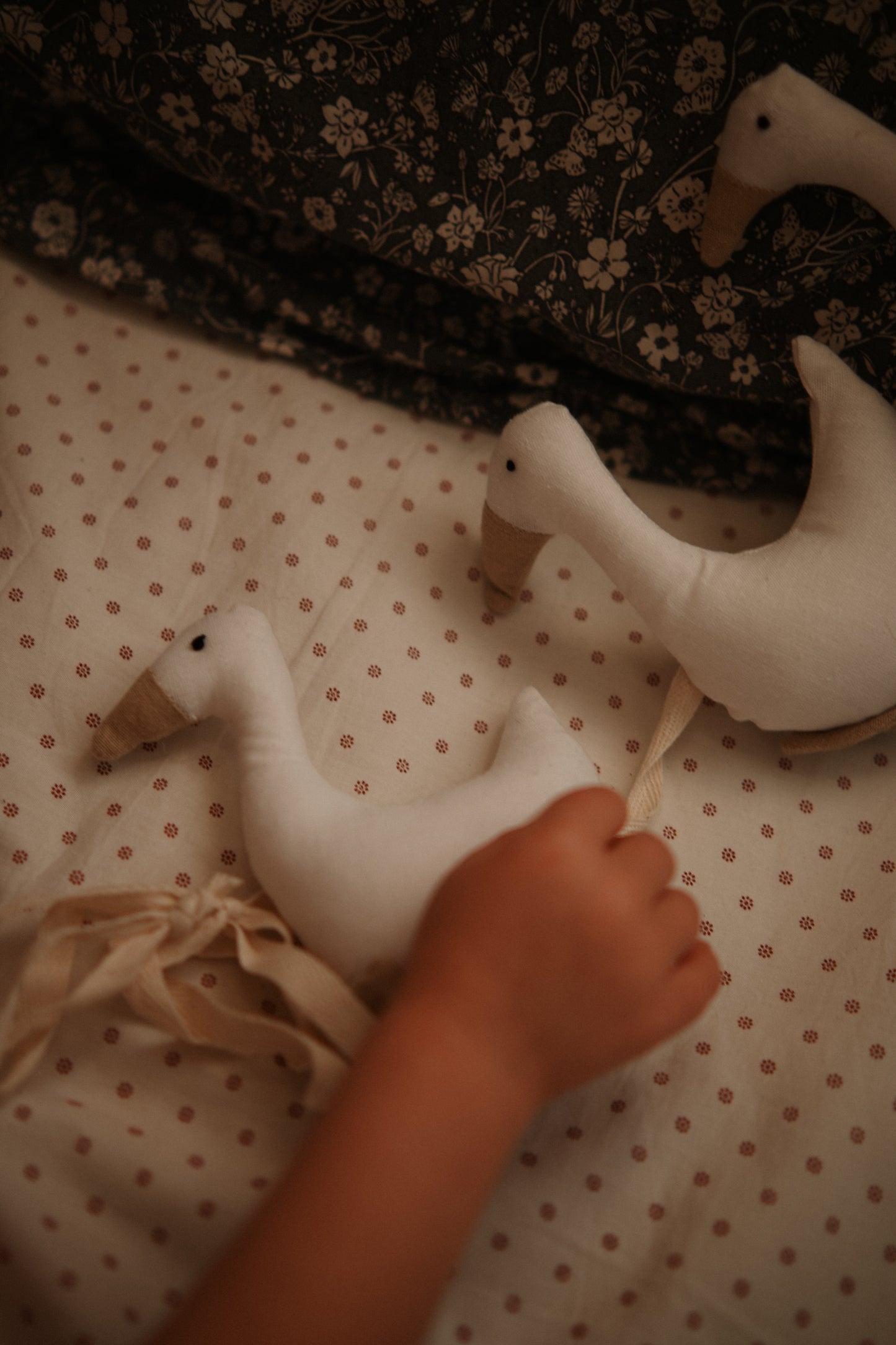 White Goose Cotton Garland, Nursery Wall Hanging Decor, goose birthday bunting