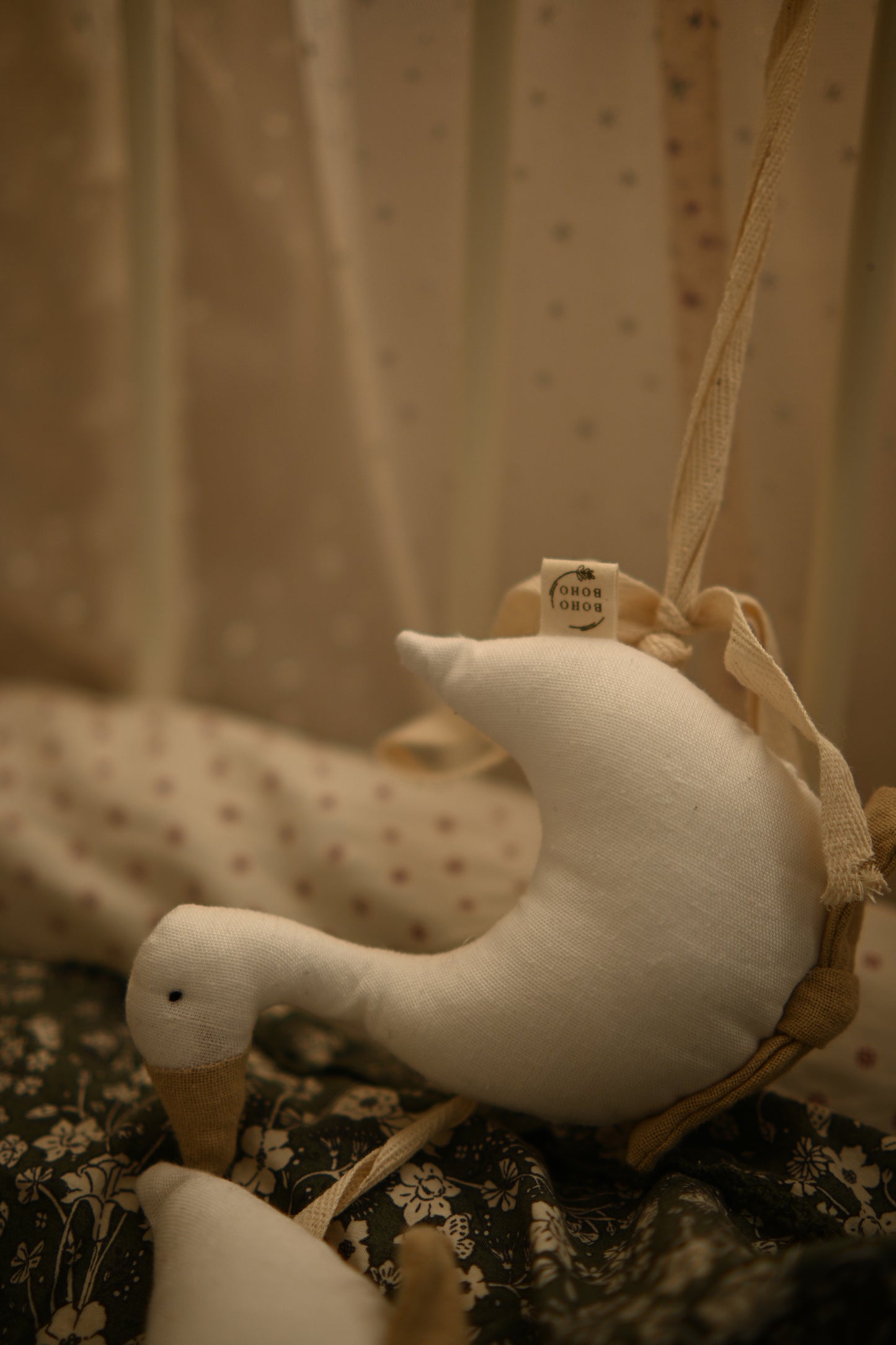 White Goose Cotton Garland, Nursery Wall Hanging Decor, goose birthday bunting