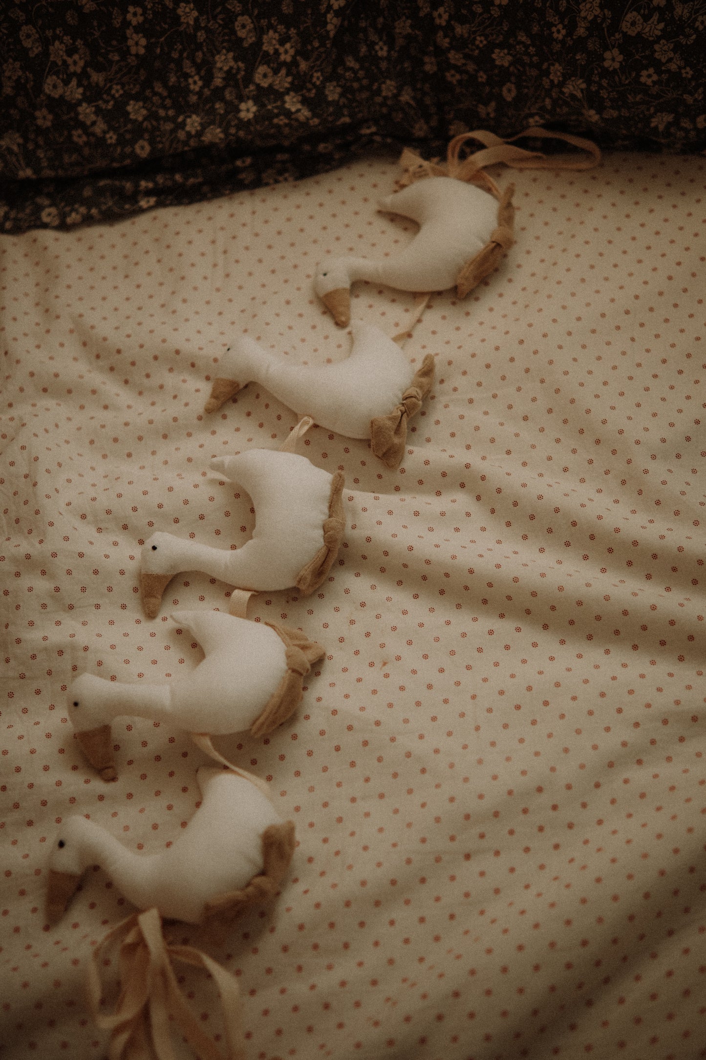 White Goose Cotton Garland, Nursery Wall Hanging Decor, goose birthday bunting