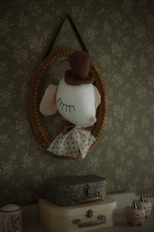 Circus Mice Nursery Mobile, Handmade Cotton Mouse Hanging Decoration