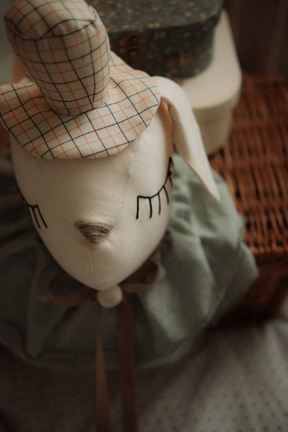 Hanging Dog Nursery Trophy, Detective Style Puppy Decor, Cotton Animal Room Hanging Toy