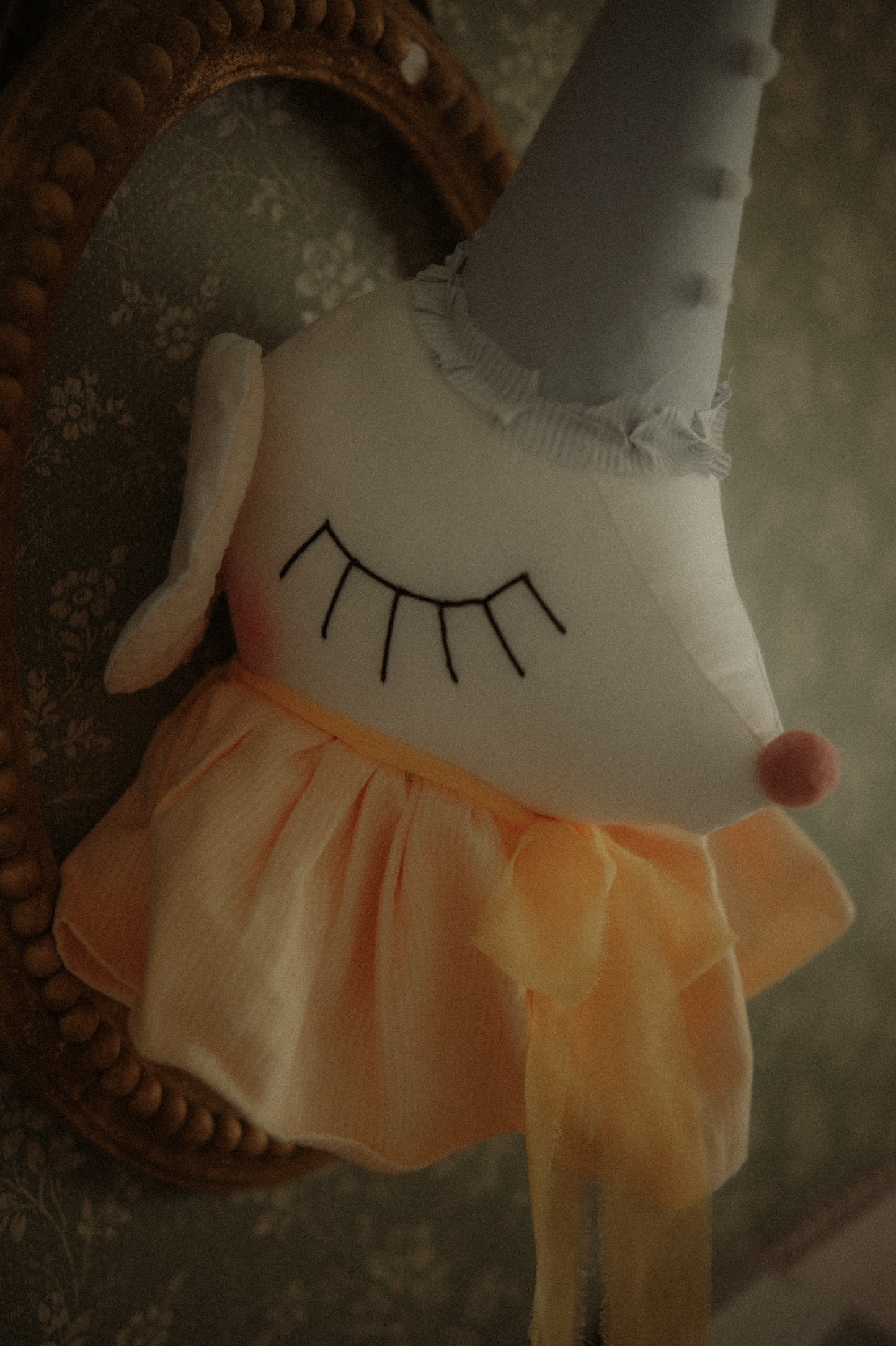 Circus Mouse Head Trophy, Mice Wall Mount, Nursery Plush Head