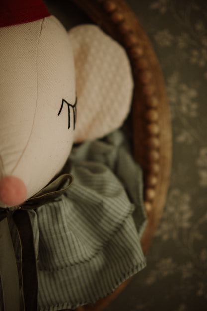 Circus Mouse Head Wall Decor, Handmade Nursery Stuffed Animal