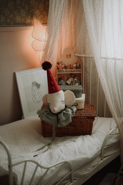 Circus Mouse Head Wall Decor, Handmade Nursery Stuffed Animal