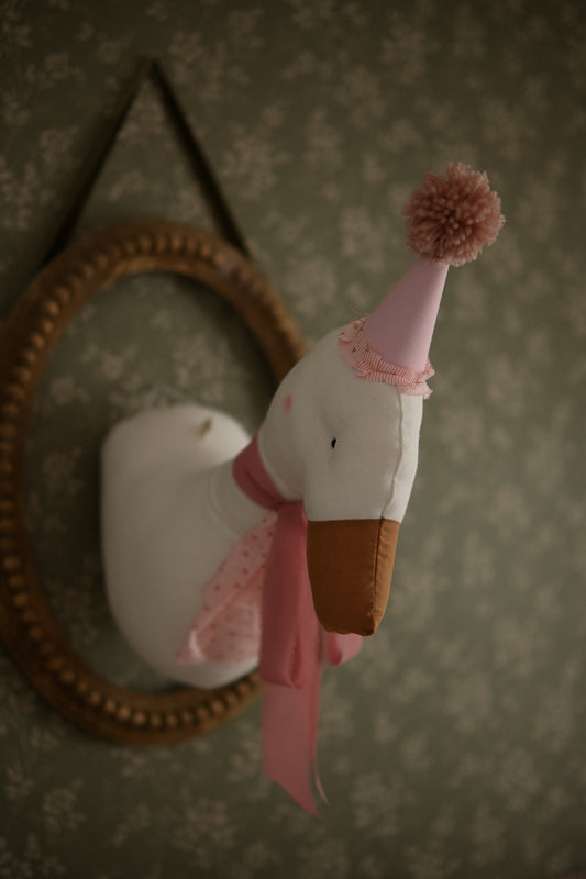 Circus Duck Head Nursery Wall Decor, Cotton Duck Wall Mount, Vintage Circus Baby Room Decoration