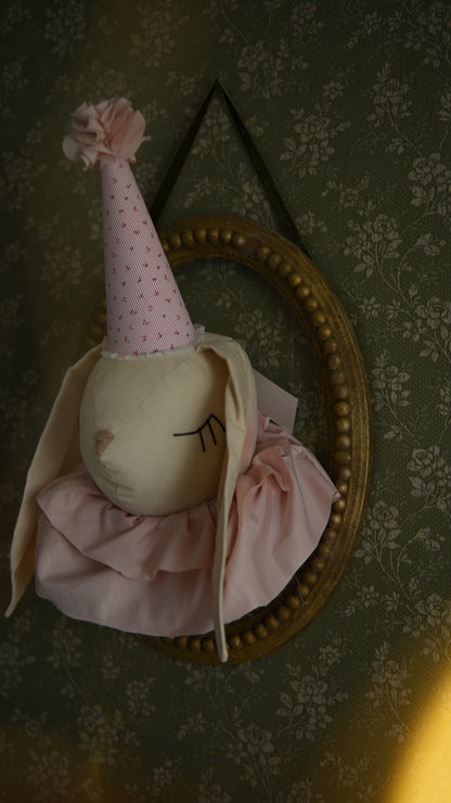 Rabbit hanging Head decoration, circus bunny Trophy