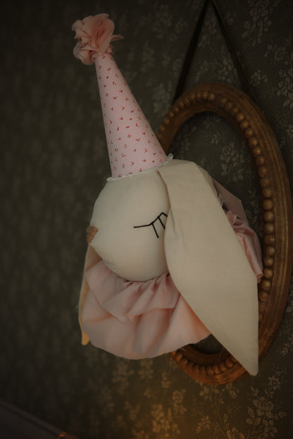 Rabbit hanging Head decoration, circus bunny Trophy