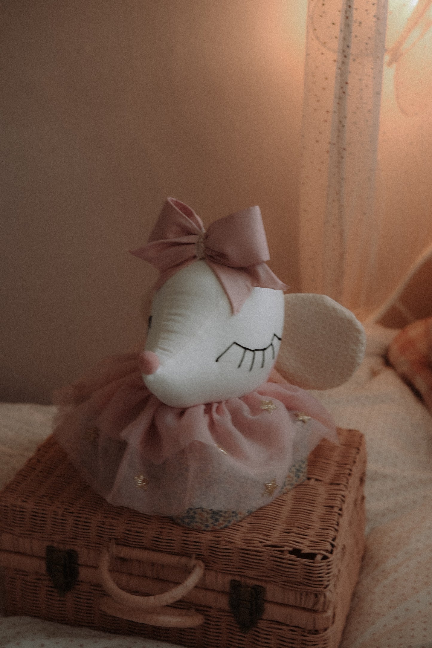 Mice Ballerina Hanging Wall art, Mouse style bow Decoration, Animal Head trophy