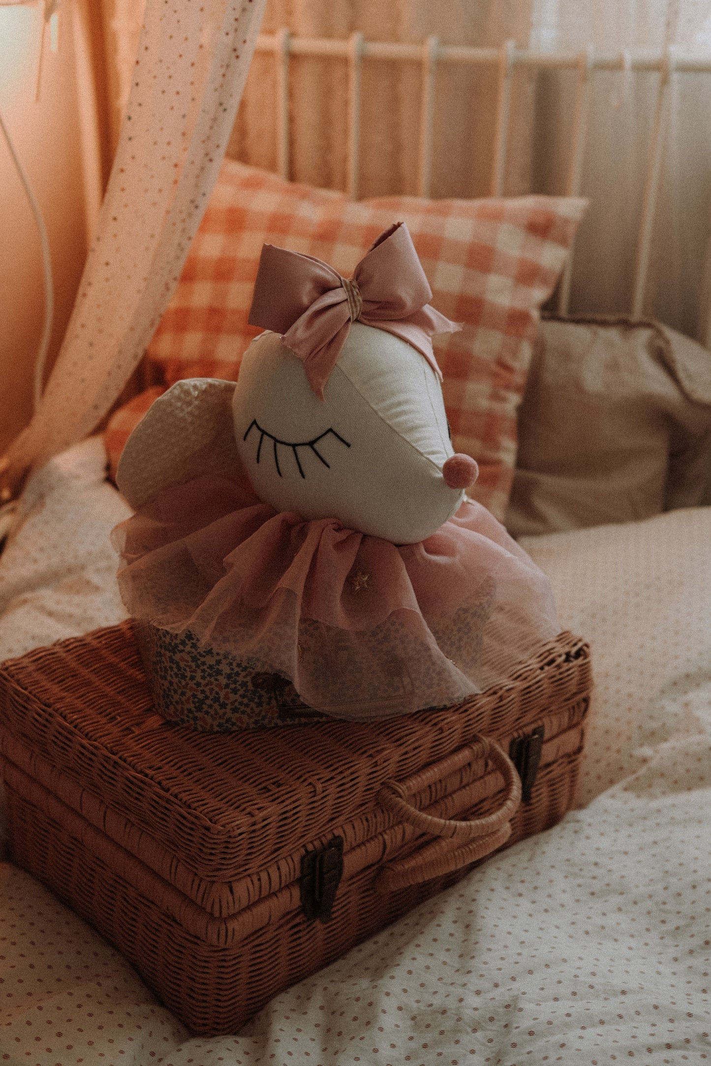 Mice Ballerina Hanging Wall art, Mouse style bow Decoration, Animal Head trophy