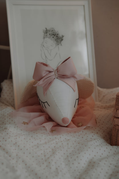 Mice Ballerina Hanging Wall art, Mouse style bow Decoration, Animal Head trophy