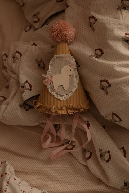 Felt Birthday Hat with Horse, Unicorn Circus Cake Smash Crown