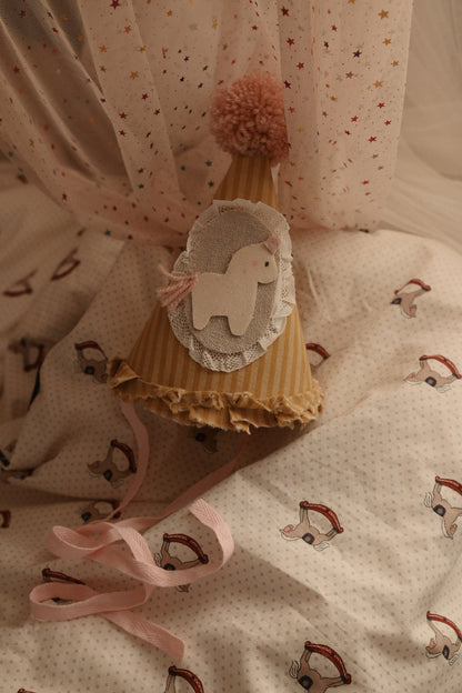Felt Birthday Hat with Horse, Unicorn Circus Cake Smash Crown