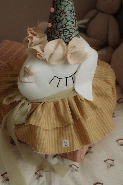 Handcrafted Cotton Sheep Head Wall Decor with Circus Hat, Nursery Farmhouse Art