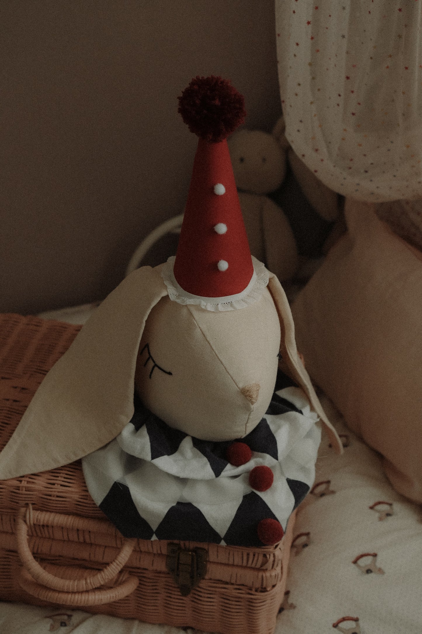Cotton Bunny Head, Fantasy Storybook & Wonderland-Inspired Nursery Wall Decor, Kids Room Wall Art