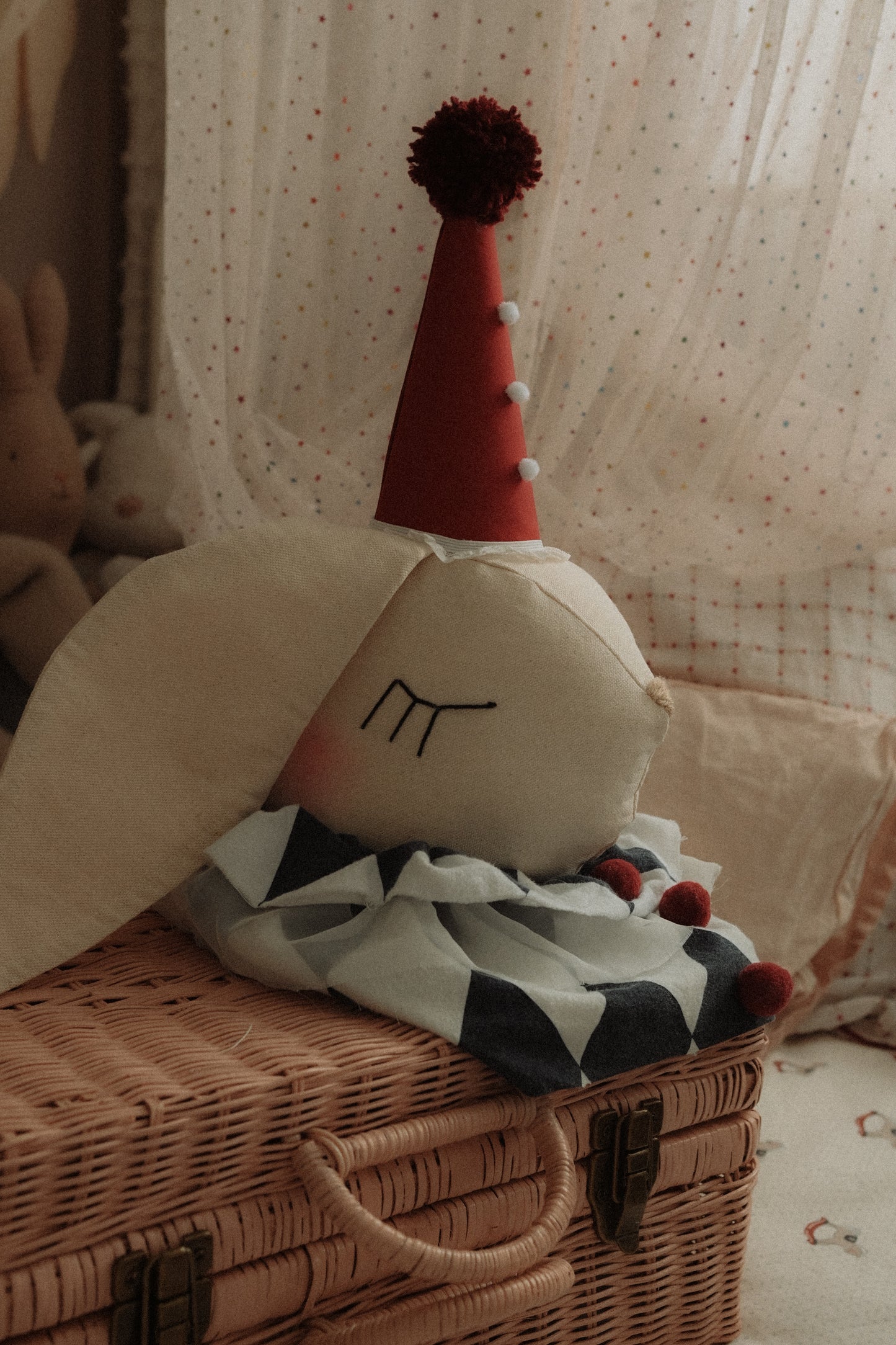 Cotton Bunny Head, Fantasy Storybook & Wonderland-Inspired Nursery Wall Decor, Kids Room Wall Art