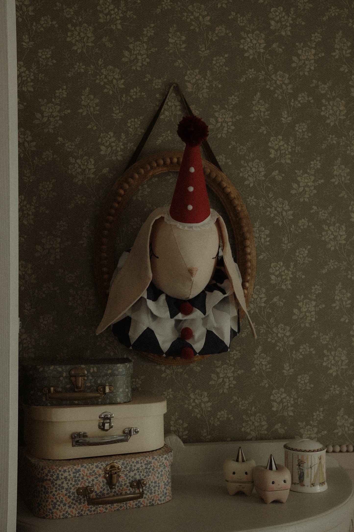 Cotton Bunny Head, Fantasy Storybook & Wonderland-Inspired Nursery Wall Decor, Kids Room Wall Art