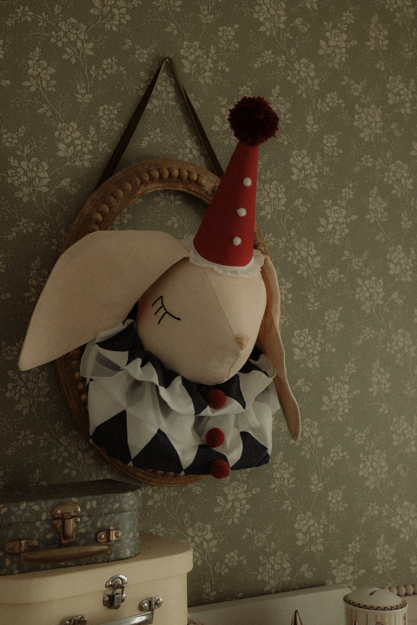 Cotton Bunny Head, Fantasy Storybook & Wonderland-Inspired Nursery Wall Decor, Kids Room Wall Art