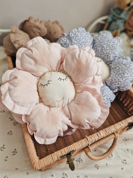 Pink Flower Cushion, Nursery Wall Decoration for Baby Girl Room