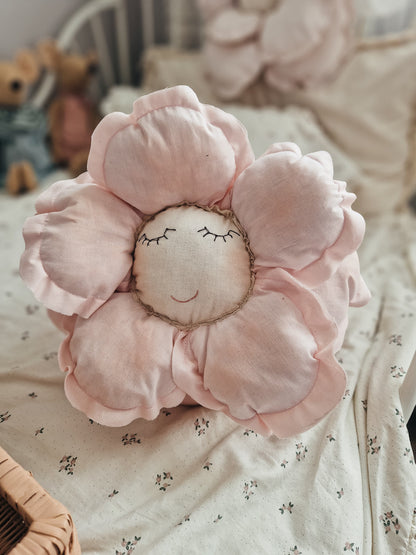 Pink Flower Cushion, Nursery Wall Decoration for Baby Girl Room