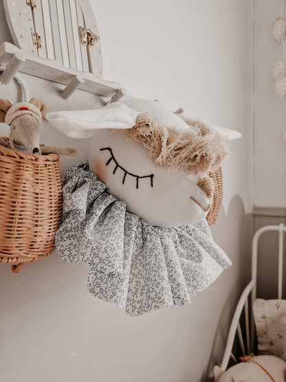 Sheep Head Decoration, Sheep Wall Mount Stuffed Animal