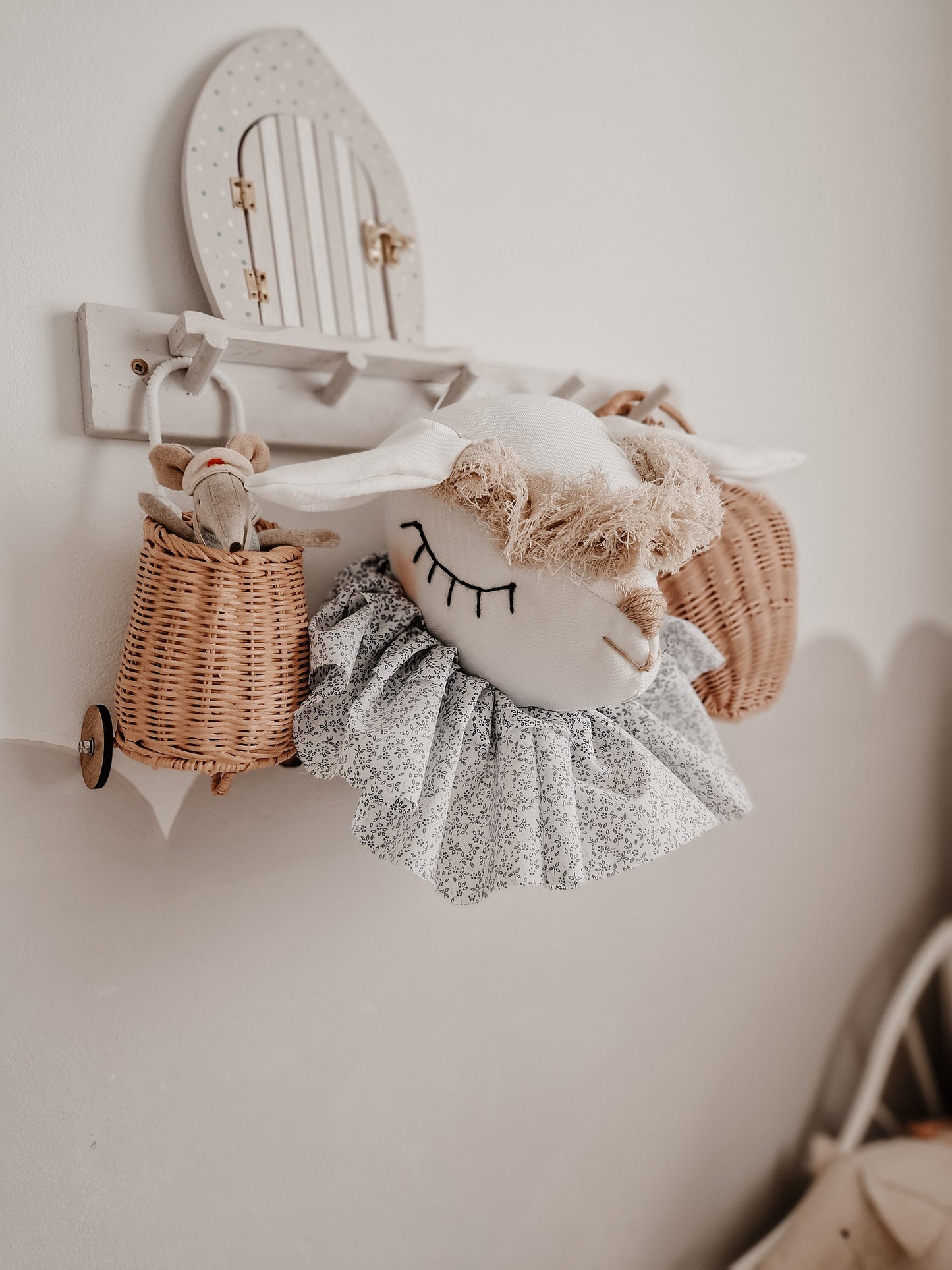 Sheep Head Decoration, Sheep Wall Mount Stuffed Animal