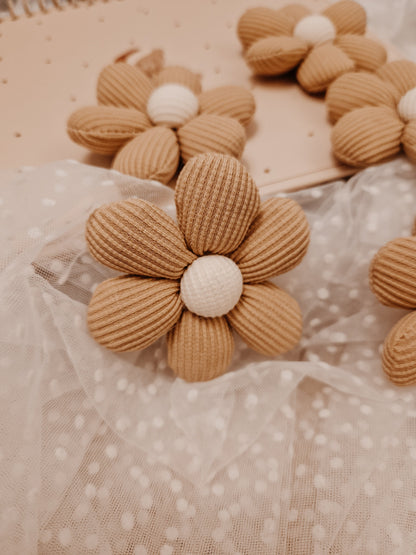 Flowers ornaments, botanical cotton decoration