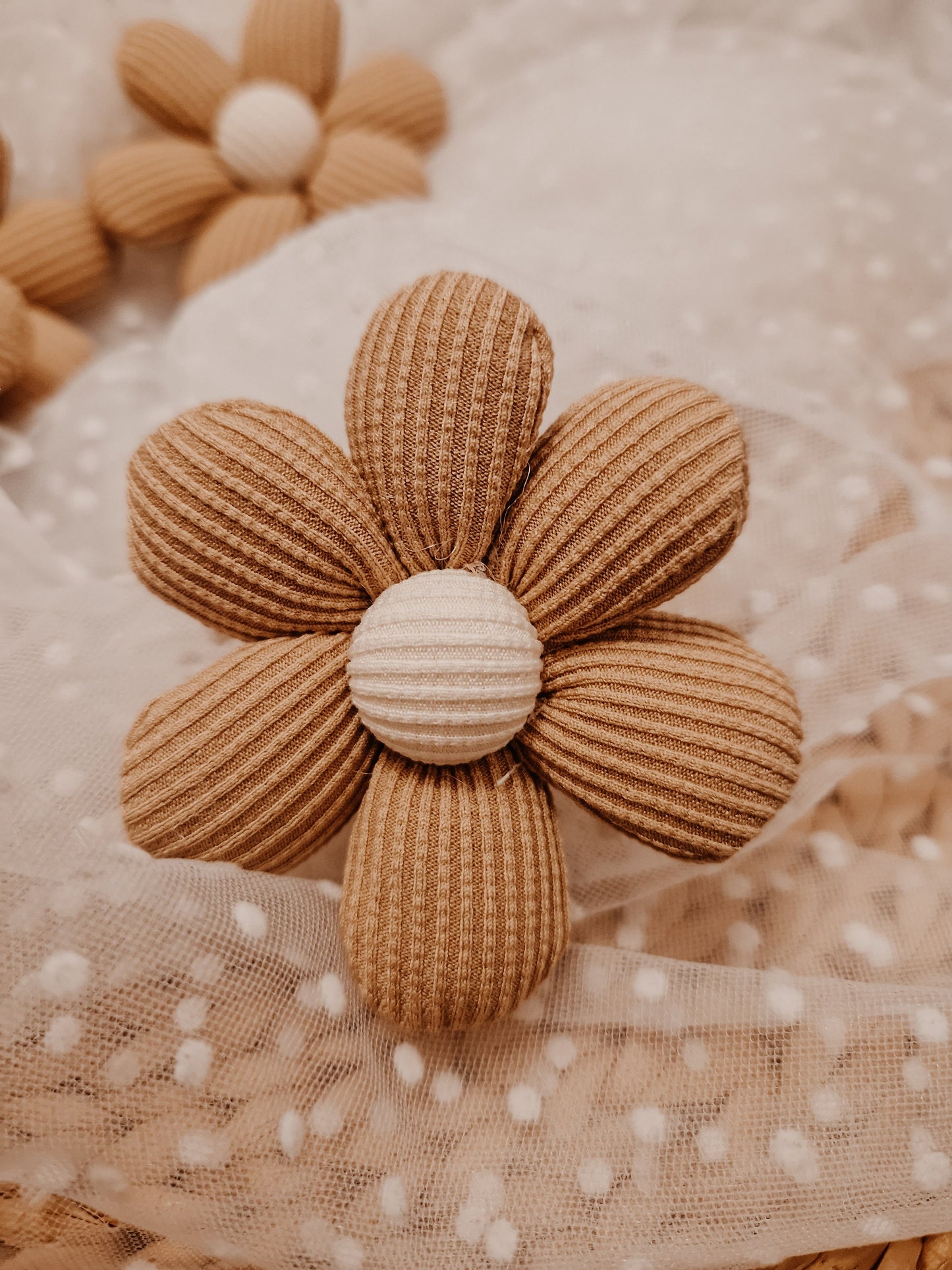 Flowers ornaments, botanical cotton decoration