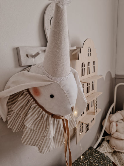 Circus Bunny Head Hanging decoration, Hanging Rabbit Trophy