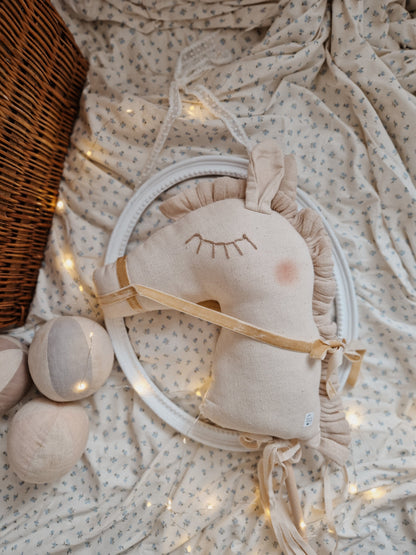 Handmade Cotton Hobby Horse – Ride-On Stick Toy