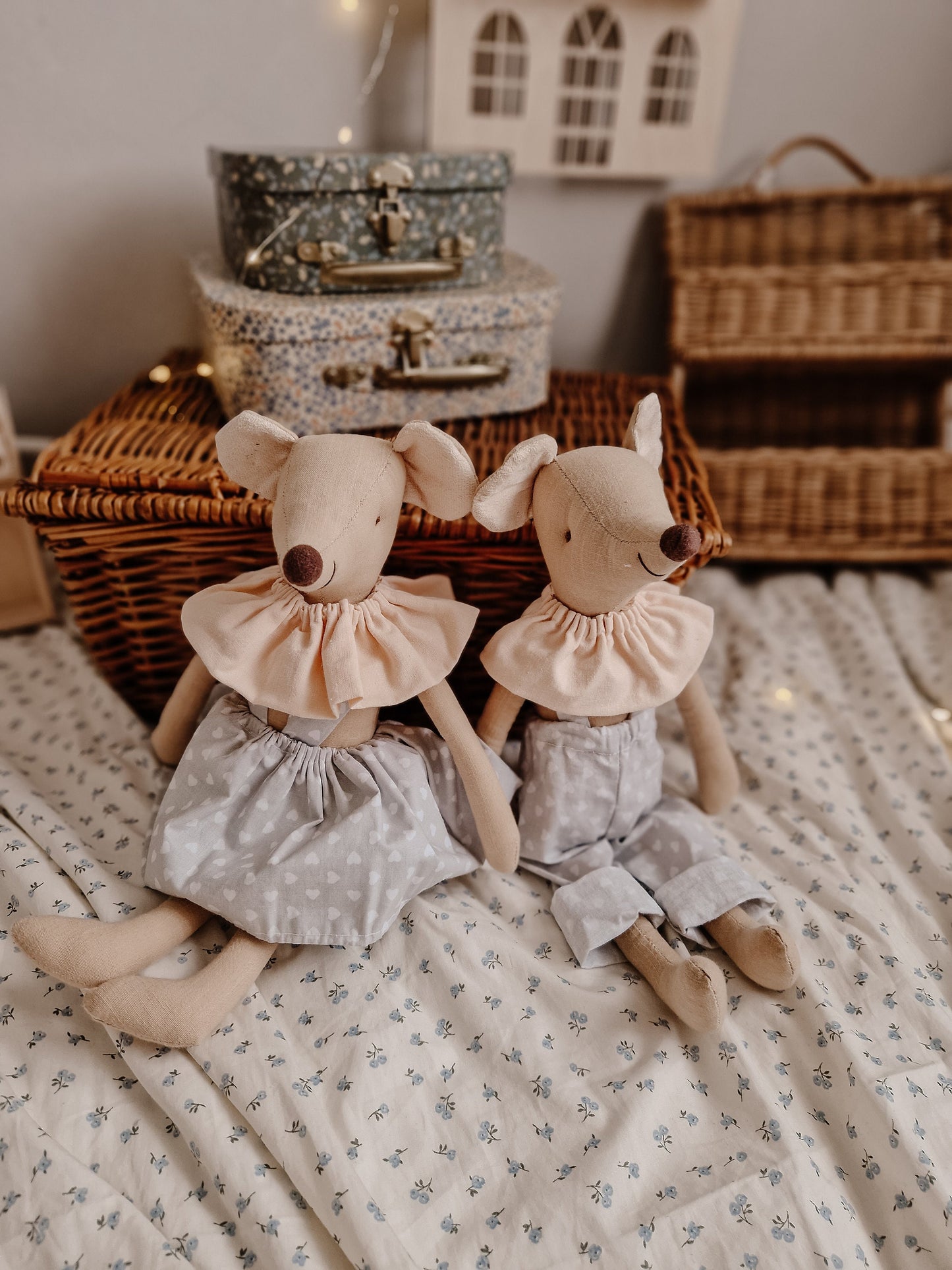 Circus Mice stuffed doll, Mouse Nursery Decoration