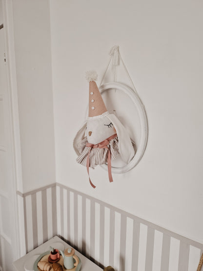 Circus rabbit Head decoration, Hanging animal Trophy